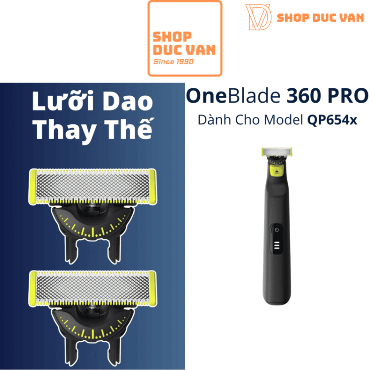 OneBlade 360 ​​Replacement Blades for Philips Pro 360 Face & Body Shaver QP6531 QP6532 QP6541 QP6542