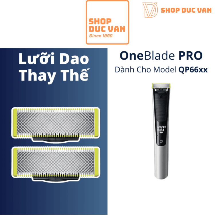 Lưỡi Dao Cạo Râu Philips OneBlade Original Thay Thế  Tương Thích Series QP6620 QP6650 