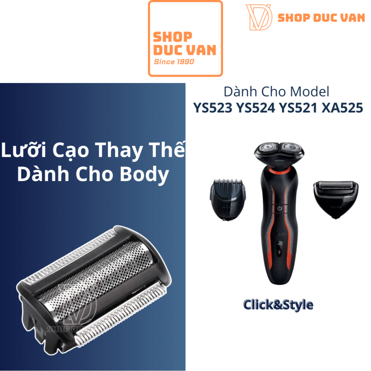 Đầu Lưỡi Cạo Thay Thế Dùng Cho Philips Click & Style YS521 YS523 YS524 XA525