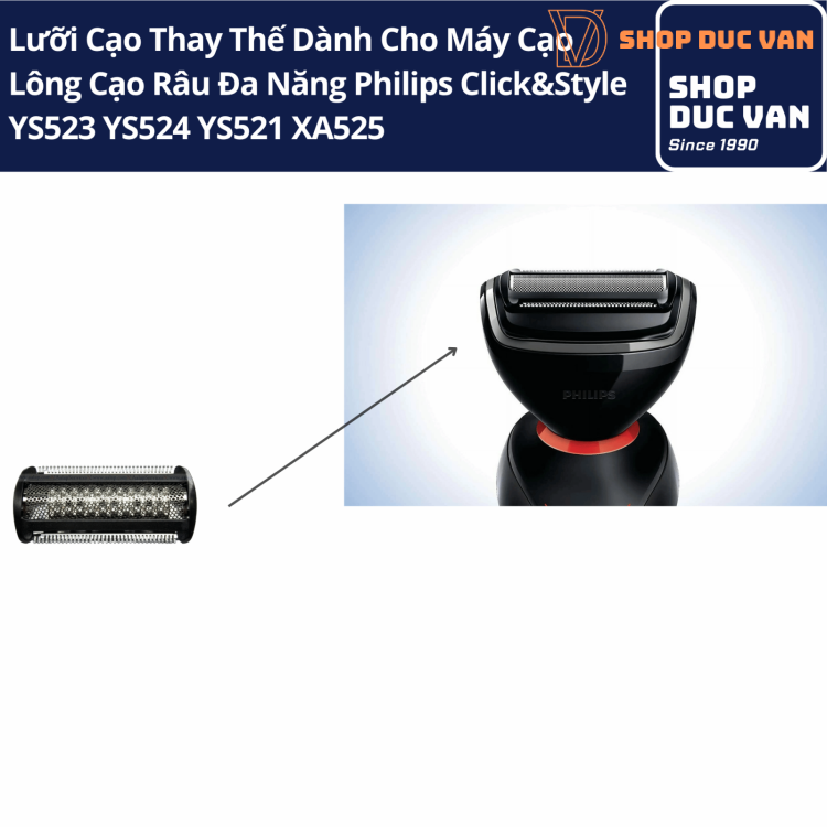 Đầu Lưỡi Cạo Thay Thế Dùng Cho Philips Click & Style YS521 YS523 YS524 XA525