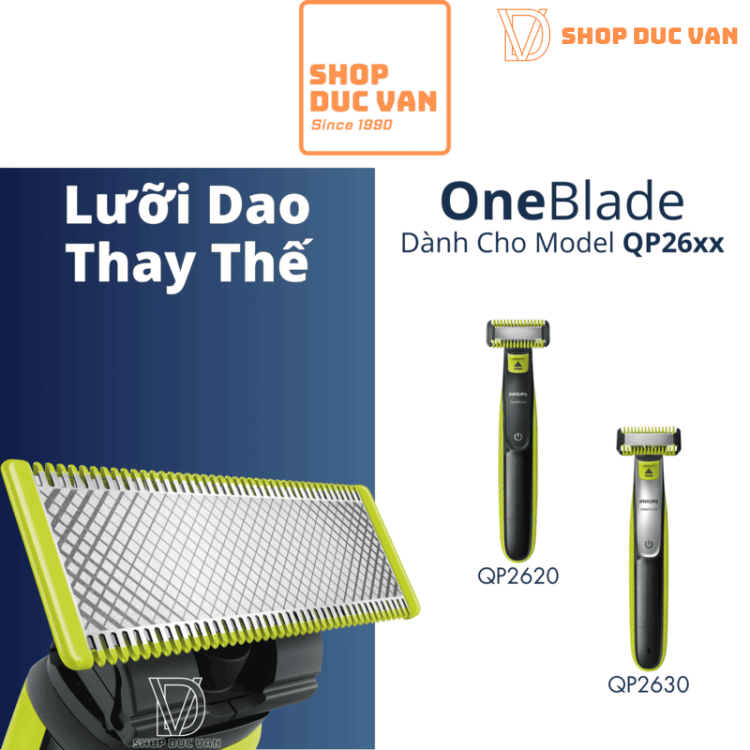 Lưỡi Dao Cạo Thay Thế Cho Philips OneBlade Face + Body QP2620 QP2630