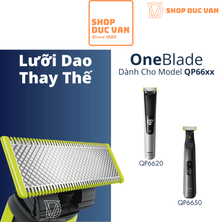 Lưỡi Dao Cạo Thay Thế Cho Philips OneBlade Pro Face + Body QP6620 QP6650 QP6651 QP6652