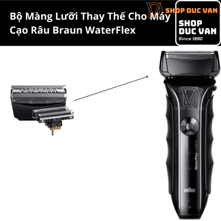 Shaver Foil & Cutter Head Replacement for Braun Series 5 Waterflex WF1s WF2s