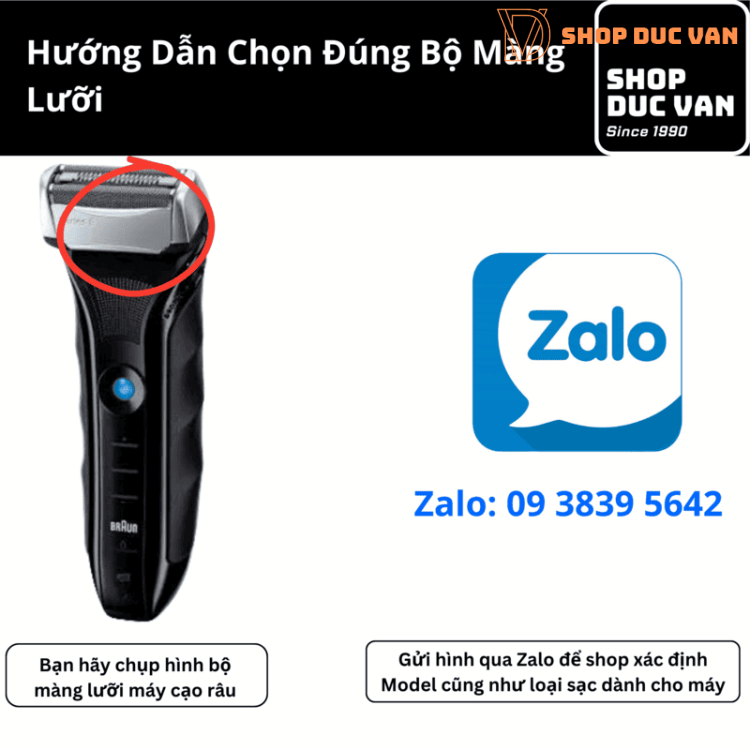 Màng Cạo Braun 51S 51B Cho Máy Braun Series 5 550, 560, 565, ContourPro