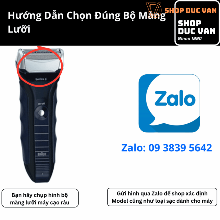 Bộ Màng Cạo & Lưỡi Dao Braun 51S  51B Đức Cho Braun Series 5 & Contour Pro 570 590
