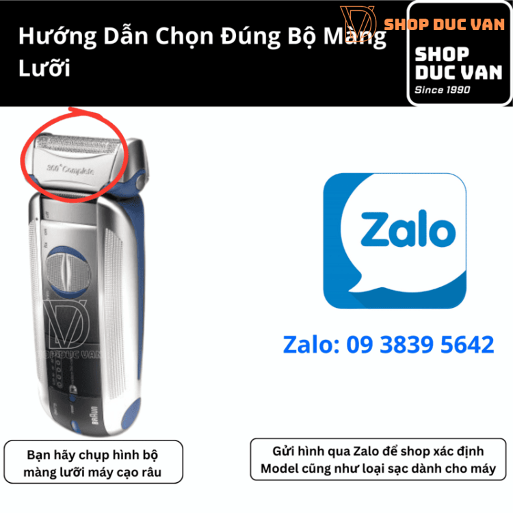 Bộ Màng Lưỡi Thay Thế Cho Braun Dòng 360° Complete