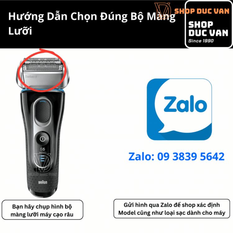 Đầu Thay Thế Braun Cho Máy Cạo Râu Braun Series 5 5050cc 5070cc 5090cc 5190cc 5195cc 5197cc