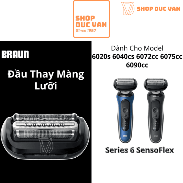 Đầu Cạo Râu Thay Thế Braun 64B Cho Máy Series 6 Sensoflex 6120s 6172cc 6177cc 62-B1200s [ Shop Đức Vân ]