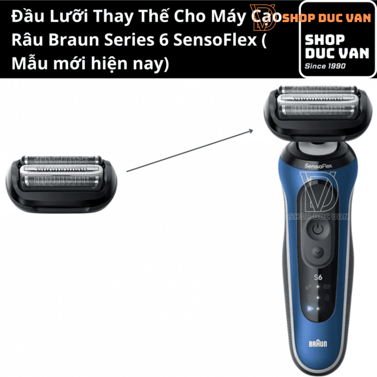 Đầu Cạo Râu Thay Thế Braun 64B Cho Máy Series 6 Sensoflex 6120s 6172cc 6177cc 62-B1200s [ Shop Đức Vân ]