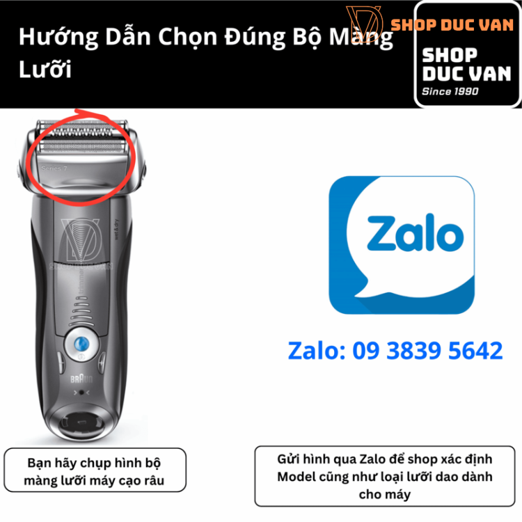 Đầu Cạo Râu Braun 70S Thay Thế Series 7 Model 720s 730s 740s 750cc 760cc 765cc 790cc 795cc 