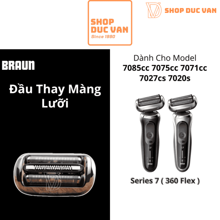 Đầu Cạo Thay Thế Braun 73S Dùng cho Máy Cạo Râu Braun Series 7  Thế Hệ Mới 7085cc 7075cc 7020s