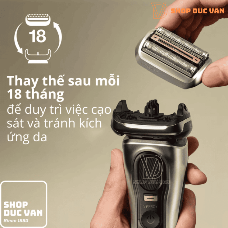 Đầu Cạo Braun 94M Thay Thế Series 9 Pro+ Dòng 9510s 9515s 9517s 9519s 9520s 9525s 9527s 9550s