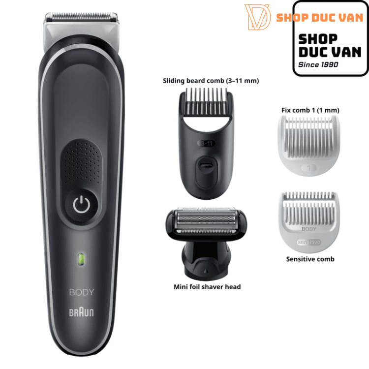 Máy Cạo Tỉa Lông Toàn Thân Braun BG5360 Series 5 Dành Cho Nam Công Nghệ SkinShield An Toàn