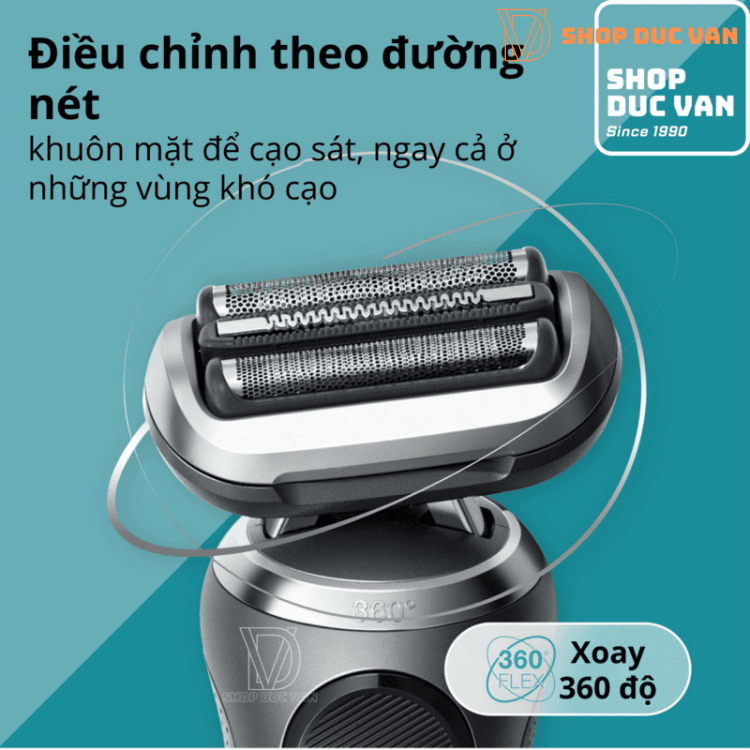 Máy Cạo Râu Braun Series 7 7171cc Đầu Linh Hoạt 360°, Trạm Sạc Tự Rửa SmartCare, Made in Germany