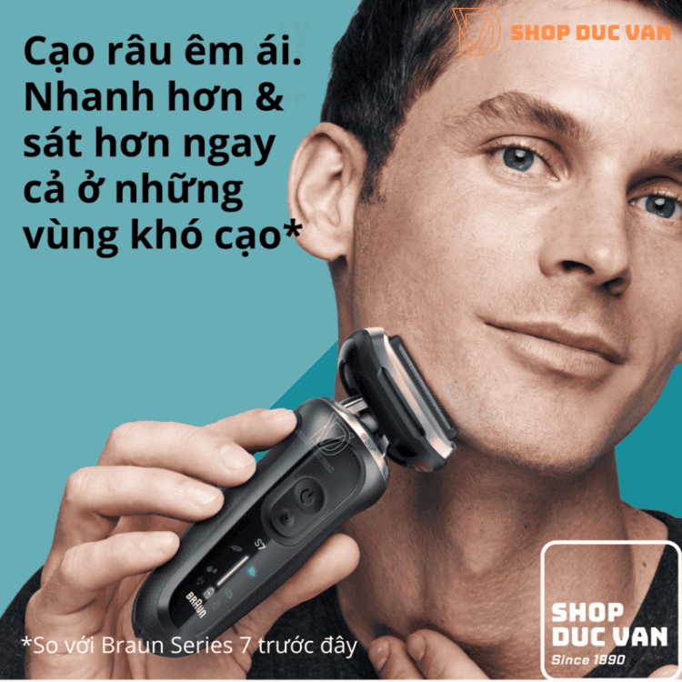Máy Cạo Râu Braun Series 7 7185cc Kèm Cốc Sạc Rửa Vệ Sinh