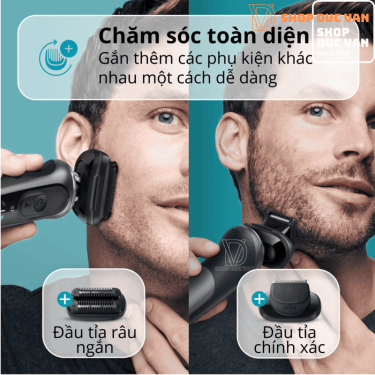 Máy Cạo Râu Braun Series 7 7185cc Kèm Cốc Sạc Rửa Vệ Sinh
