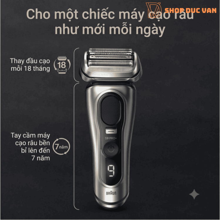 Braun Series 9 PRO+ 9517s Electric Shaver - with Charging Stand & Travel Case