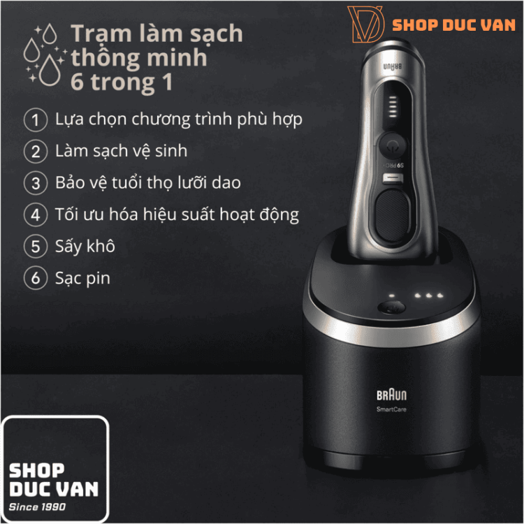 Braun Series 9 Pro+ 9567cc Premium Electric Shaver - 6-in-1 SmartCare Center, 60-Minute Battery, 100% Waterproof