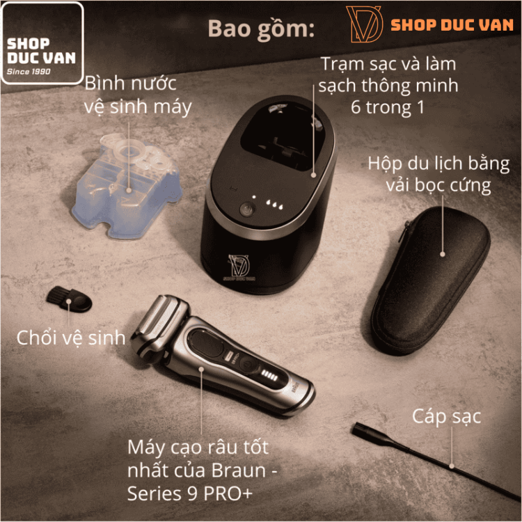 Braun Series 9 Pro+ 9567cc Premium Electric Shaver - 6-in-1 SmartCare Center, 60-Minute Battery, 100% Waterproof