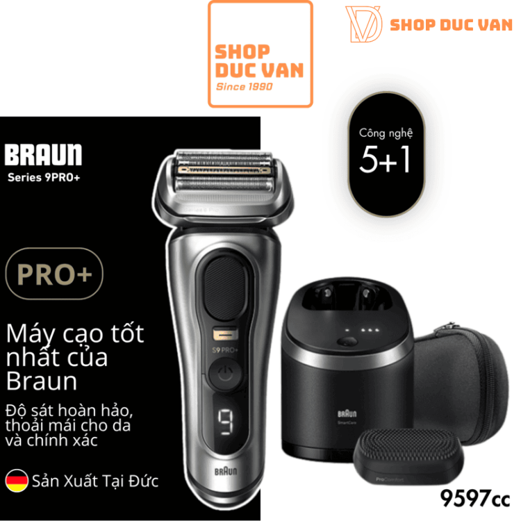 Braun Series 9 Pro+ 9597cc Premium Smart Electric Shaver - Men