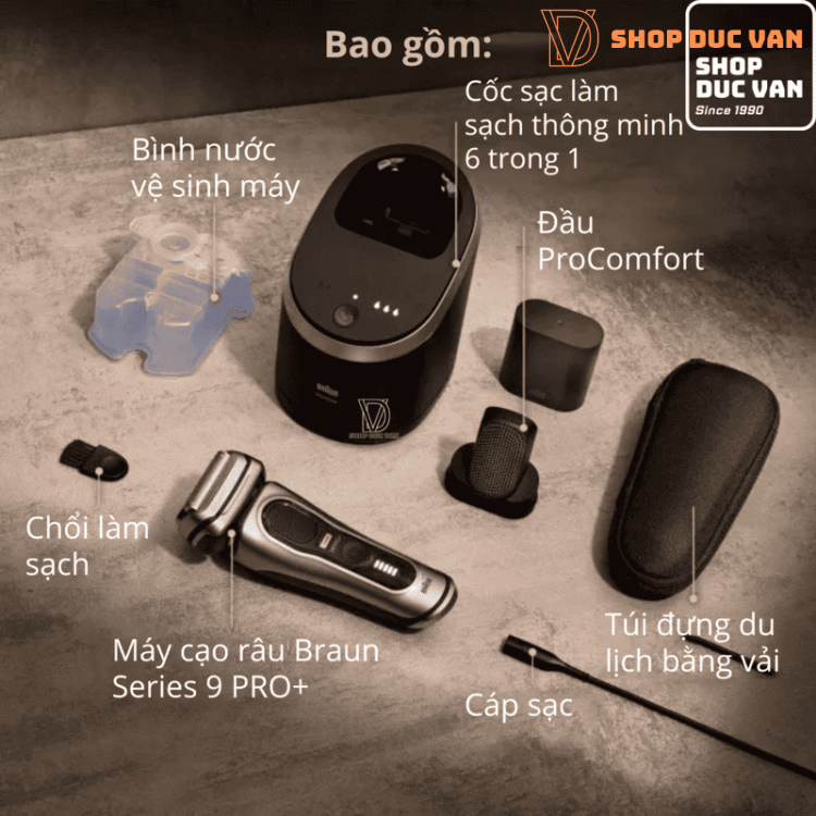 Braun Series 9 Pro+ 9597cc Premium Smart Electric Shaver - Men