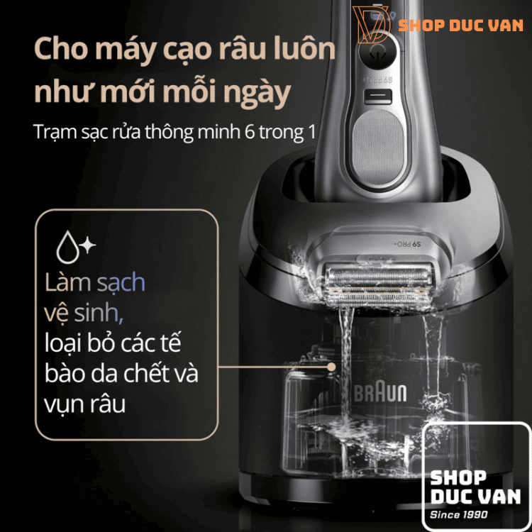 Braun Series 9 Pro+ 9697cc Electric Shaver for Men with ProComfort Head & 5+1 Foil Technology & 6-in-1 SmartCare Center