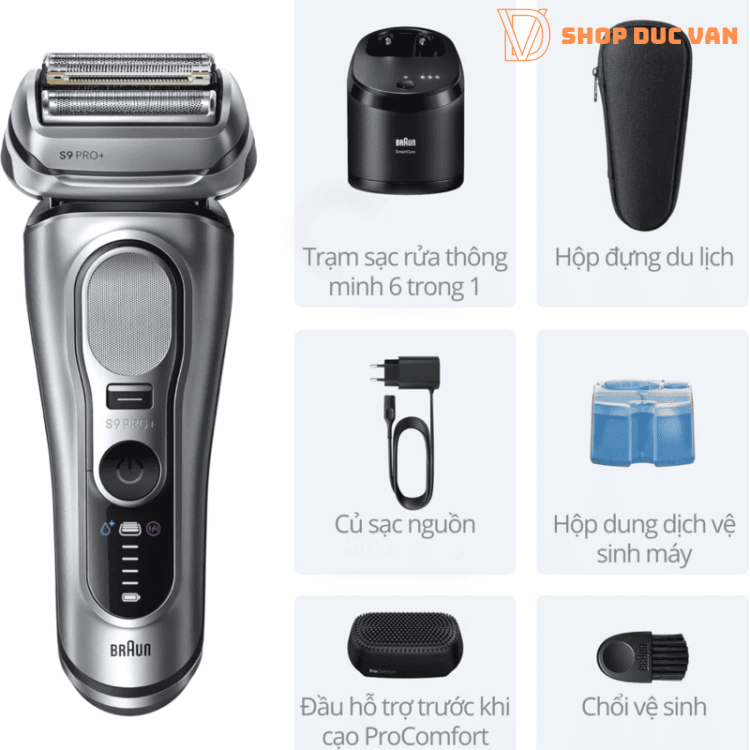 Braun Series 9 Pro+ 9697cc Electric Shaver for Men with ProComfort Head & 5+1 Foil Technology & 6-in-1 SmartCare Center
