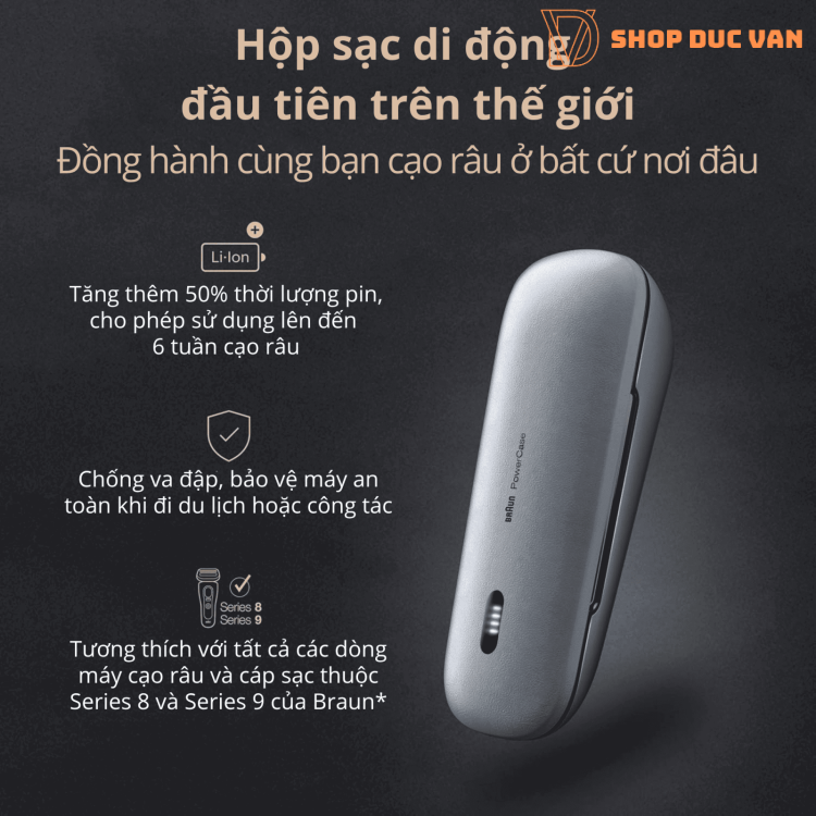 Máy Cạo Râu Braun Series 9 Pro+ 9599cc Cao Cấp Nhất, Kèm Hộp Sạc PowerCase & Trạm Làm Sạch SmartCare 6-in-1, Công Nghệ Sóng Âm AutoSense