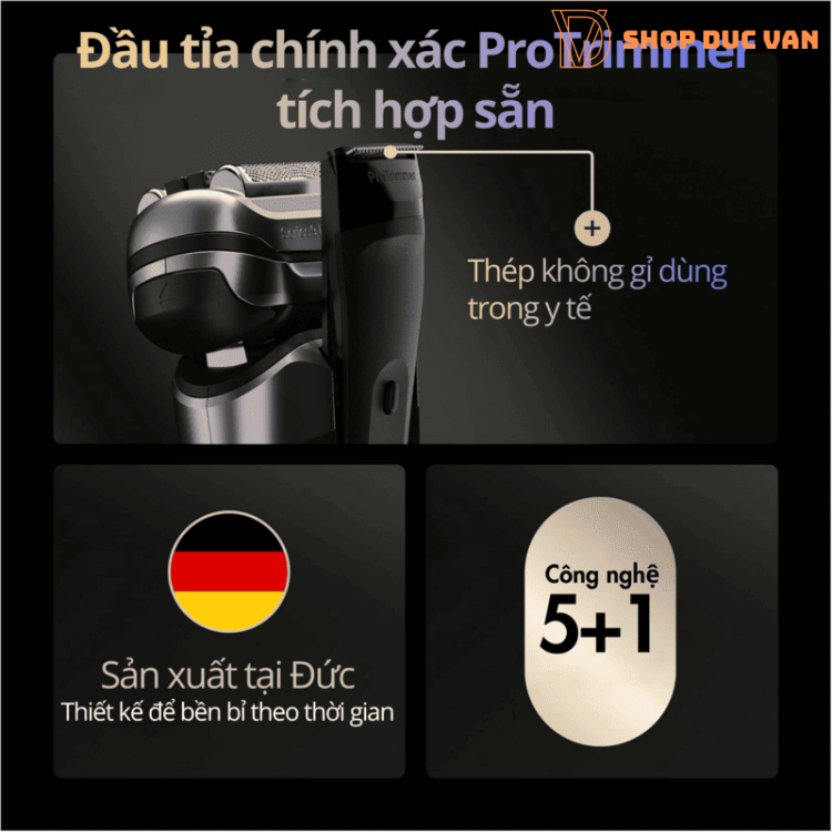 Máy Cạo Râu Braun Series 9 Pro+ 9660ccps Cao Cấp Tích Hợp Đốc Sạc Rửa Tự Động 6in1 Kèm Đầu Cạo Thay Thế