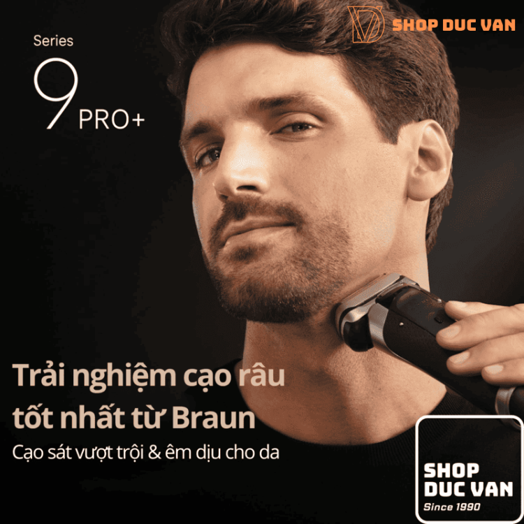 Máy Cạo Râu Braun Series 9 Pro+ 9660ccps Cao Cấp Tích Hợp Đốc Sạc Rửa Tự Động 6in1 Kèm Đầu Cạo Thay Thế