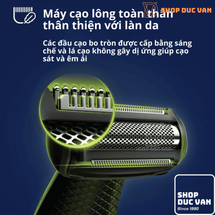 Máy Cạo Lông Toàn Thân Philips Bodygroom BG3027/03 Series 3000 Chống Nước 100%, An Toàn Cho Da Nhạy Cảm