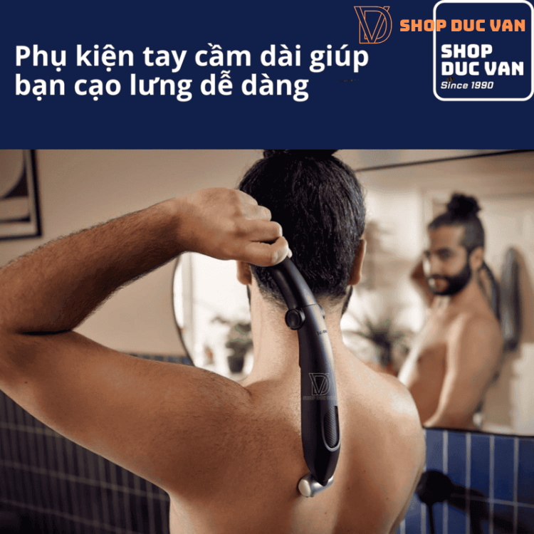 Máy Cạo Lông Toàn Thân Philips Bodygroom Series 5000 BG5025/40 Dành Cho Nam Chống Nước Kèm Phụ Kiện Cạo Lưng
