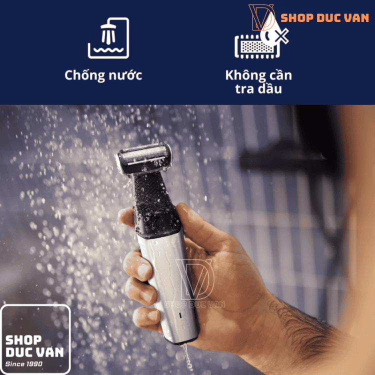 Máy Cạo Lông Toàn Thân Philips Bodygroom Series 5000 BG5025/40 Dành Cho Nam Chống Nước Kèm Phụ Kiện Cạo Lưng