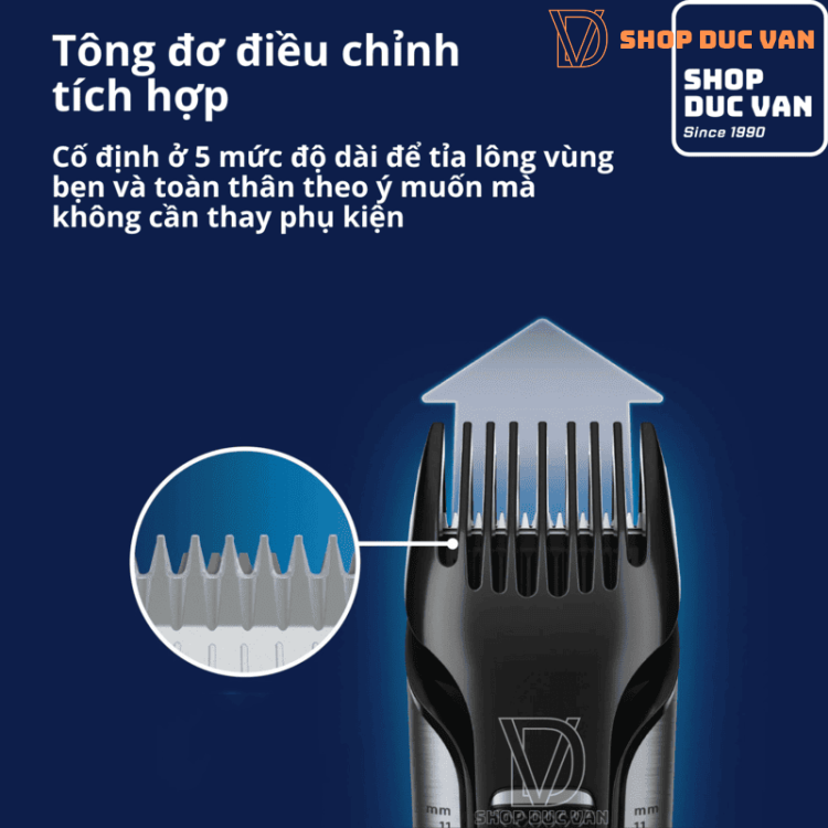 Máy Cạo Lông Toàn Thân Philips Norelco Bodygroom Series 7000 BG7020/40 Dành Cho Nam, Chống Nước, Có Cữ Lược