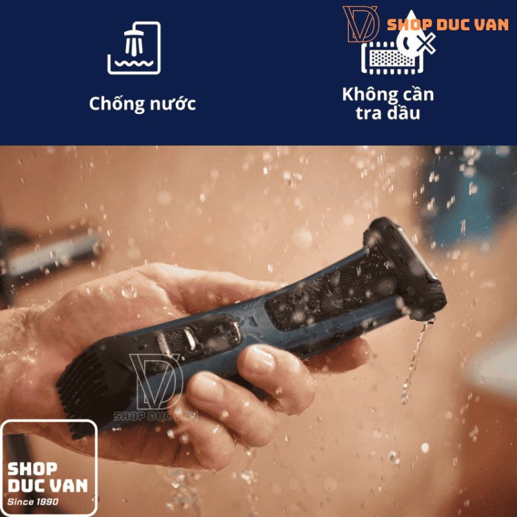 Máy Cạo Lông Toàn Thân Philips Norelco Bodygroom Series 7000 BG7020/40 Dành Cho Nam, Chống Nước, Có Cữ Lược