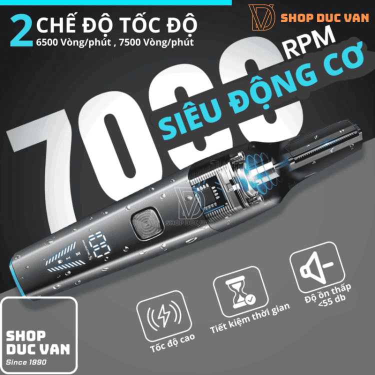 Máy Cạo Lông Toàn Thân Nam VGR V-603, Tỉa Lông Mũi, Lông Vùng Kín Chuyên Dụng, Chống Nước IPX5, Pin Trâu 180 Phút