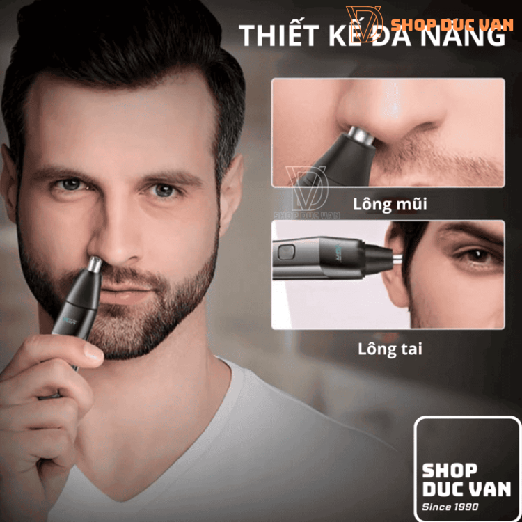 Máy Cạo Lông Toàn Thân Nam VGR V-603, Tỉa Lông Mũi, Lông Vùng Kín Chuyên Dụng, Chống Nước IPX5, Pin Trâu 180 Phút