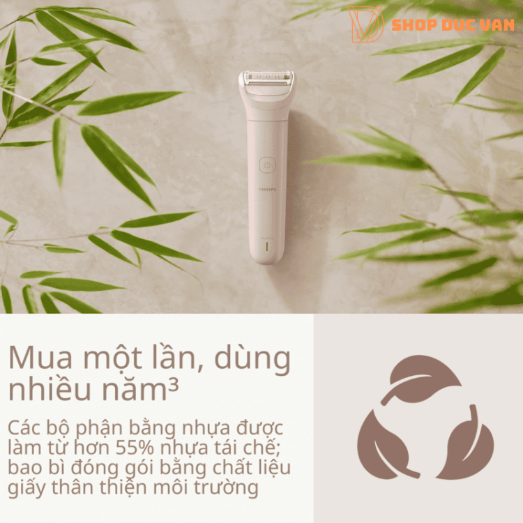 Máy Cạo Lông Nữ Philips Lady Shaver Series 6000 BRL137/00 - Máy Cạo Tỉa Lông Toàn Thân, Vùng Kín Bikini Cao Cấp Chống Nước Khô Và Ướt