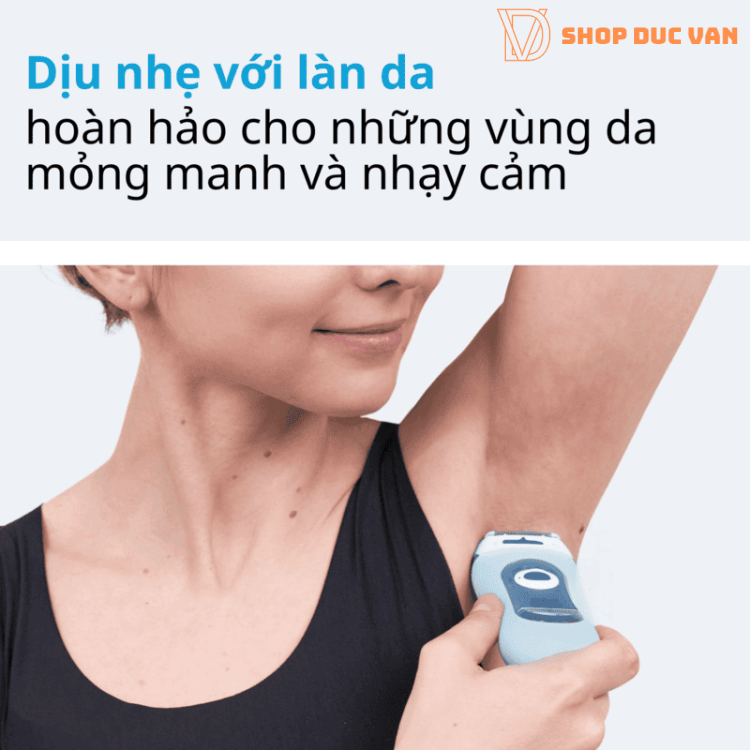 Máy Cạo Lông Nữ Braun Silk-épil Lady Shaver LS5160 - Máy Tỉa Lông Bikini Và Tẩy Tế Bào Chết 3 Trong 1 Khô & Ướt Dùng Pin