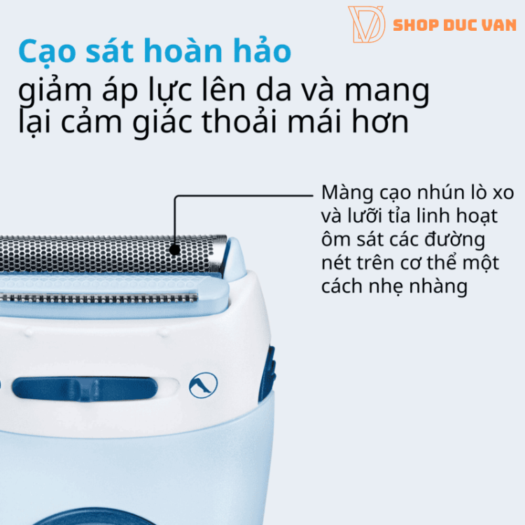 Máy Cạo Lông Nữ Braun Silk-épil Lady Shaver LS5160 - Máy Tỉa Lông Bikini Và Tẩy Tế Bào Chết 3 Trong 1 Khô & Ướt Dùng Pin