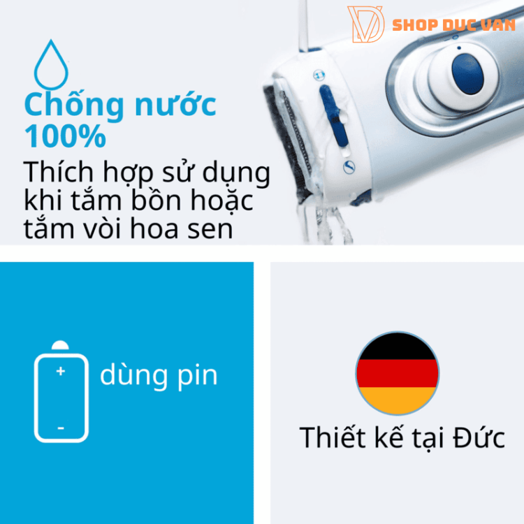 Máy Cạo Lông Nữ Braun Silk-épil Lady Shaver LS5160 - Máy Tỉa Lông Bikini Và Tẩy Tế Bào Chết 3 Trong 1 Khô & Ướt Dùng Pin