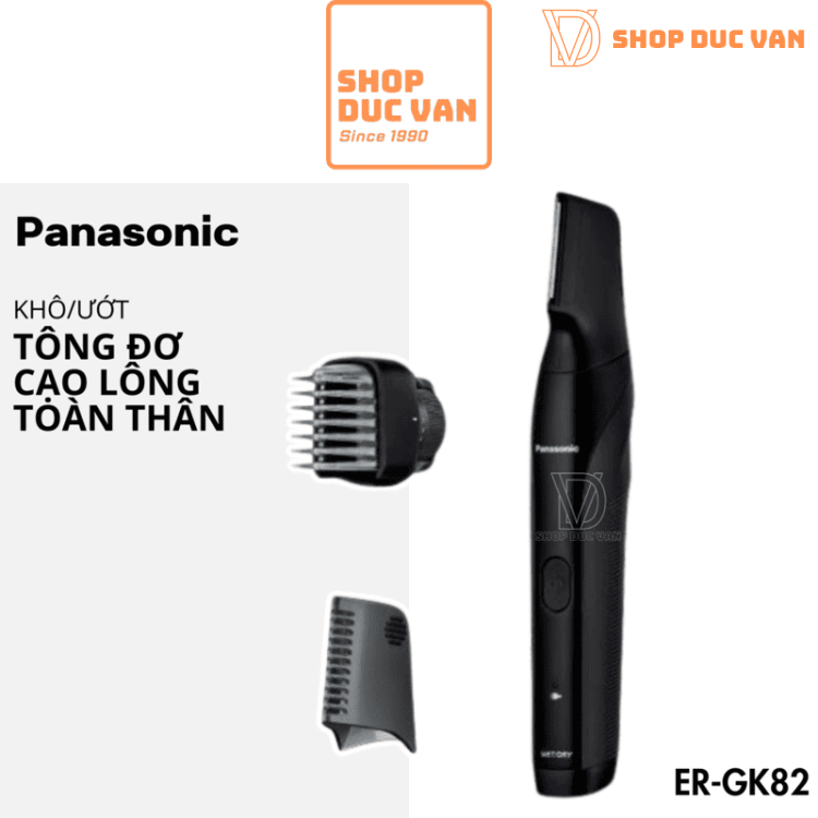 Panasonic ER-GK82: Tông Đơ Tỉa Lông Body Nam Đa Năng An Toàn Cho Vùng Kín, Sạc Nhanh, Hàng Nội Địa Nhật 