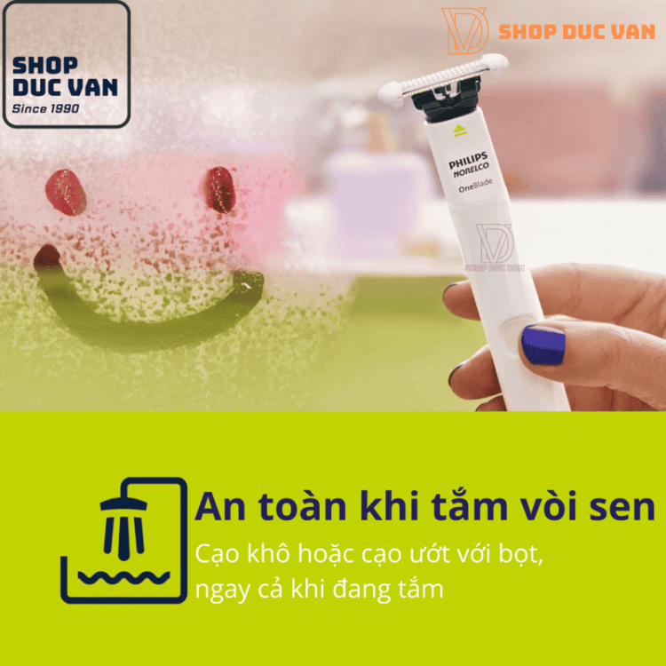 Máy Cạo Tỉa Lông Vùng Kín Philips OneBlade Intimate QP1924/70 An Toàn Cho Da Nhạy Cảm, Chống Nước, Chống Trầy Xước, Chống Kích Ứng Dành Cho Nam Và Nữ