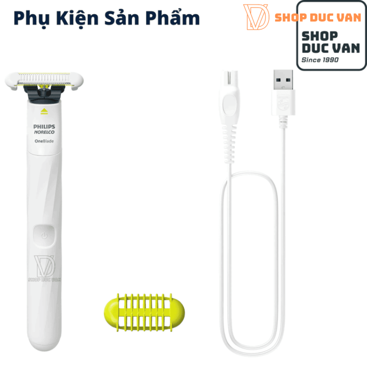Máy Cạo Tỉa Lông Vùng Kín Philips OneBlade Intimate QP1924/70 An Toàn Cho Da Nhạy Cảm, Chống Nước, Chống Trầy Xước, Chống Kích Ứng Dành Cho Nam Và Nữ