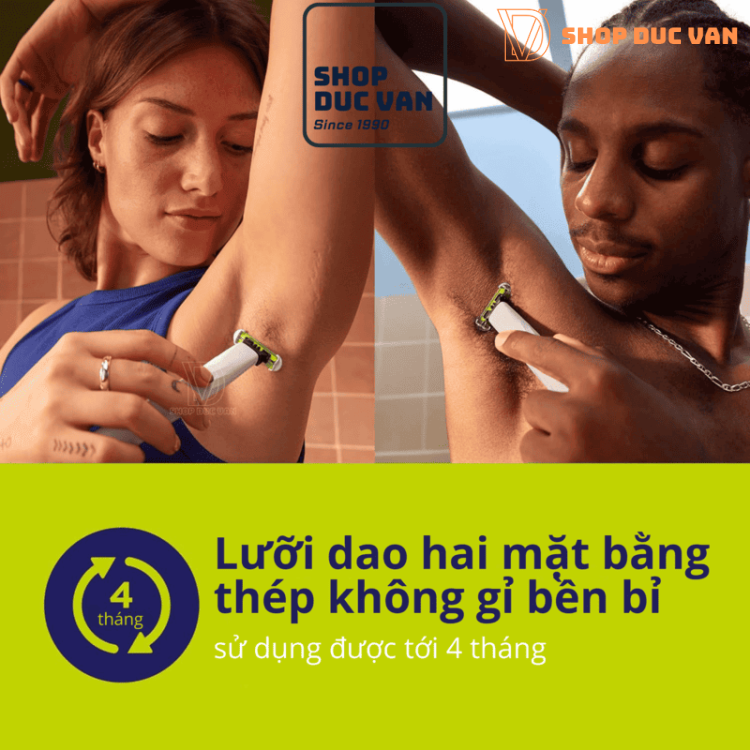 Máy Cạo Tỉa Lông Vùng Kín Philips OneBlade Intimate QP1924/70 An Toàn Cho Da Nhạy Cảm, Chống Nước, Chống Trầy Xước, Chống Kích Ứng Dành Cho Nam Và Nữ