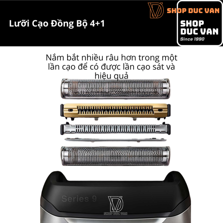 Máy Cạo Râu Braun Series 9 Sport+ Đen 9320cc Kèm Cốc Sạc Rửa