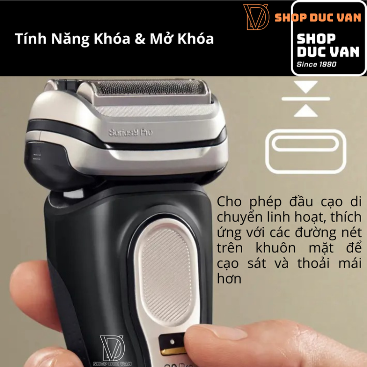 Máy Cạo Râu Braun Series 9 Sport+ Đen 9320cc Kèm Cốc Sạc Rửa