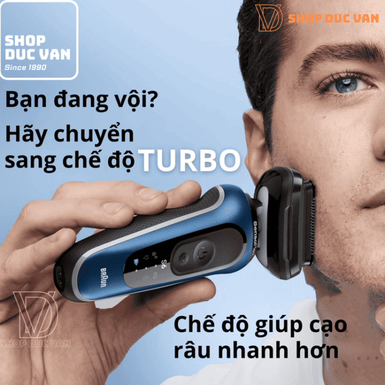 Máy Cạo Râu Braun Series 6 6120s Cạo Sát Hiệu Quả, Dịu Nhẹ Cho Làn Da Nhạy Cảm