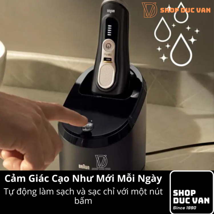 Máy Cạo Râu Braun Series 9 Pro 9450cc Kèm Cốc Sạc Rửa Vệ Sinh 4-In-1