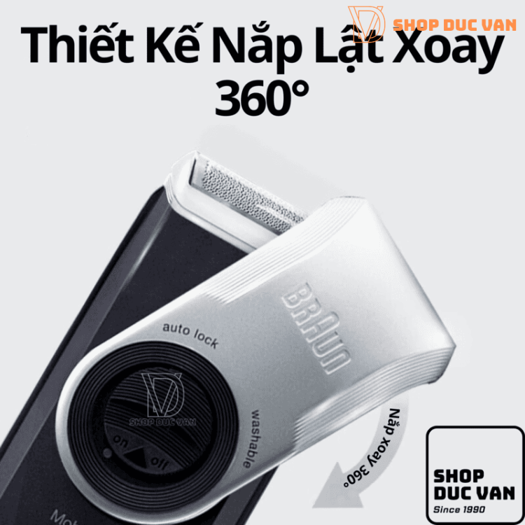 Máy Cạo Râu Braun M90 Kèm Đầu Tỉa Chính Xác Dùng Pin Tiểu AA
